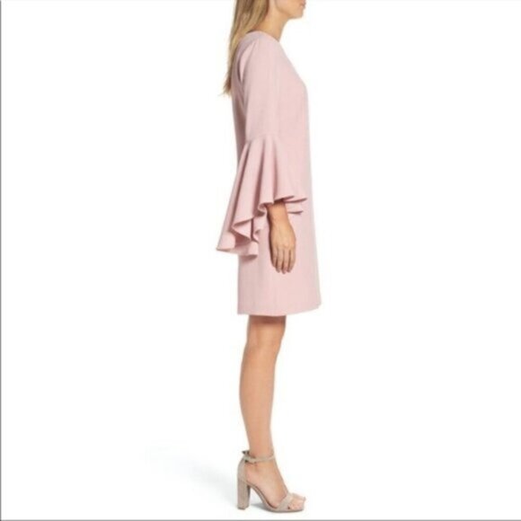 NWT Eliza J. Dramatic‎ Bell Sleeve Shift Dress Women Size 2 - Picture 4 of 10